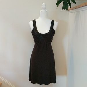 Compagnia Italiana Black Beaded Evening Dress